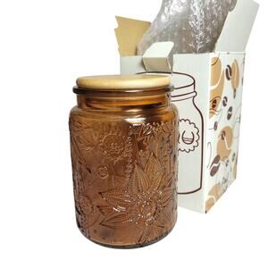 ANSQU Vintage Colored Glass Jar with Lid, 23.7 FL OZ,Kitchen Pantry,Food Storage